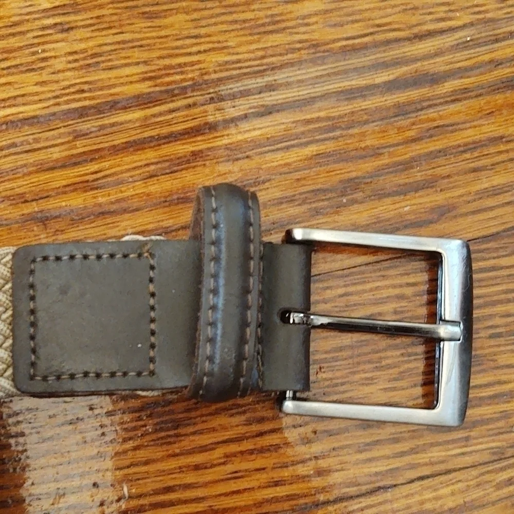 Braided Fabric Belt Sz 2XL tan